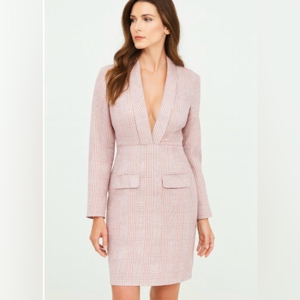 Choosy Pink Plaid Blazer Dress NWT